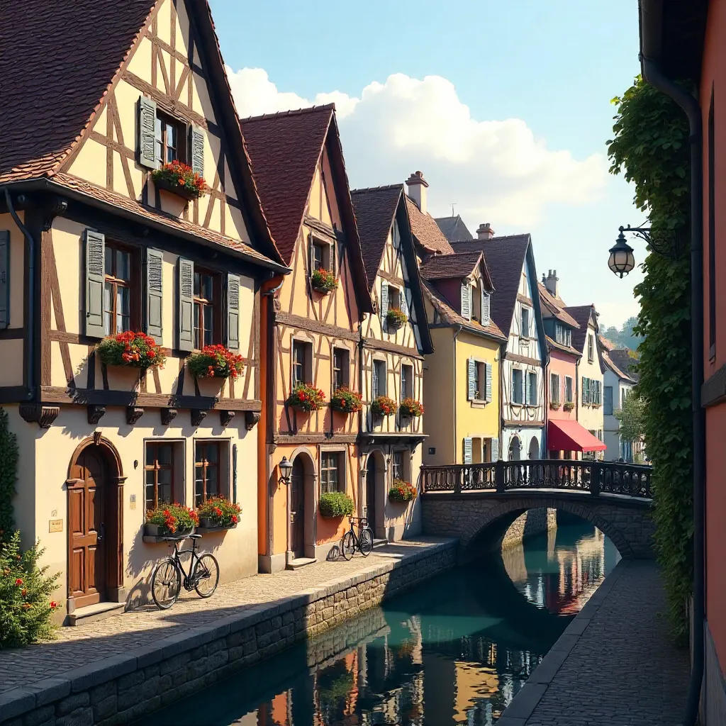 Colmar's Alsatian Half-Timbered Houses