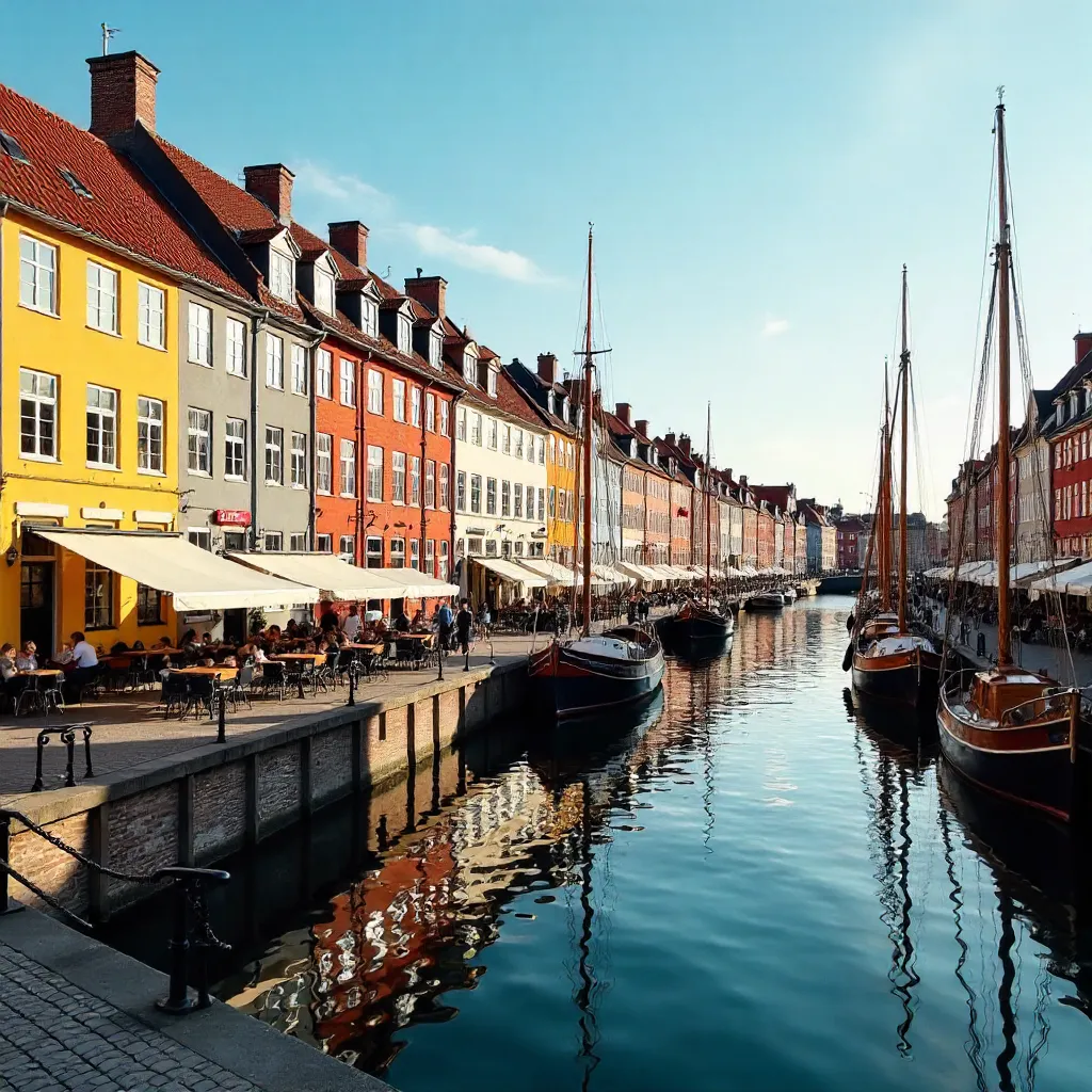 Nyhavn Canal: Colorful Houses and Boats in Copenhagen
