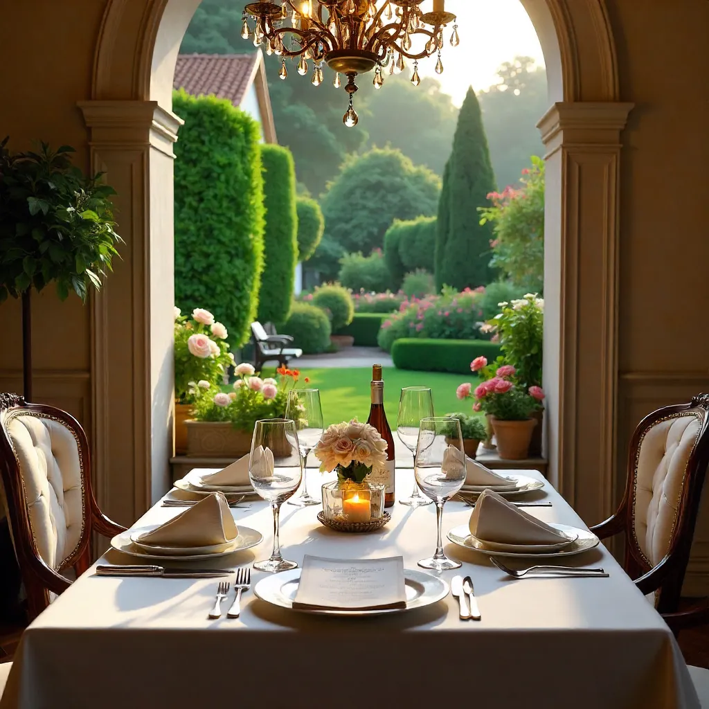 Luxury Dining Over a Garden in Vonnas