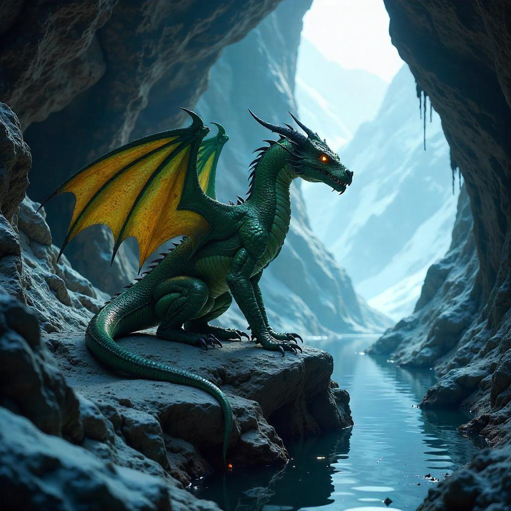 Wyvern Lair: Photoreal in a Mountain Cave