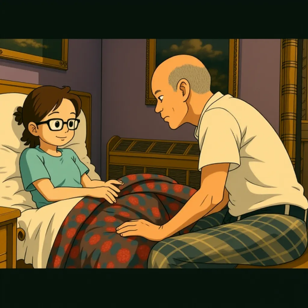 Alan Arkin and Abigail Breslin in Little Miss Sunshine (2006) - Anime style