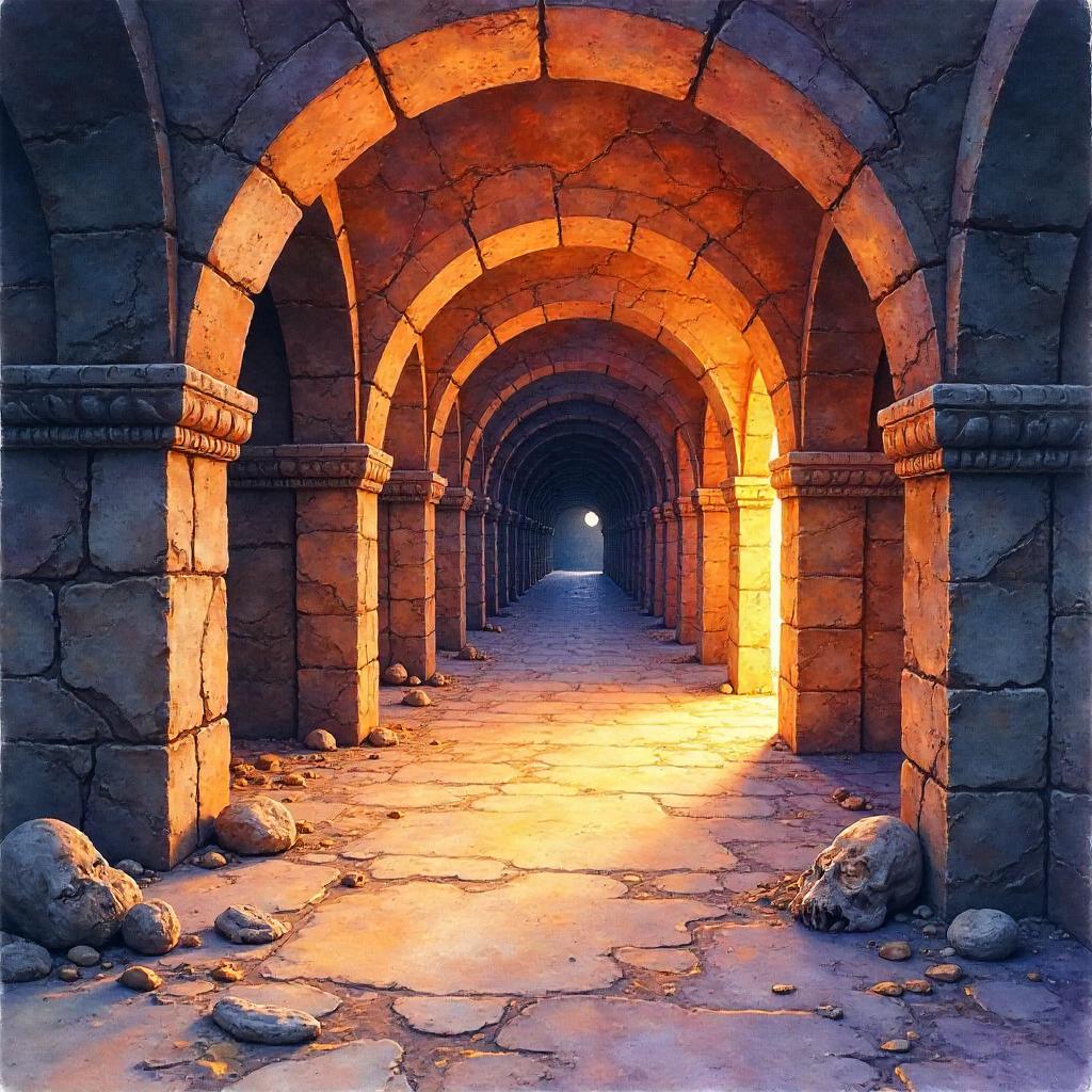 Sunset Reverie in Whispering Catacombs