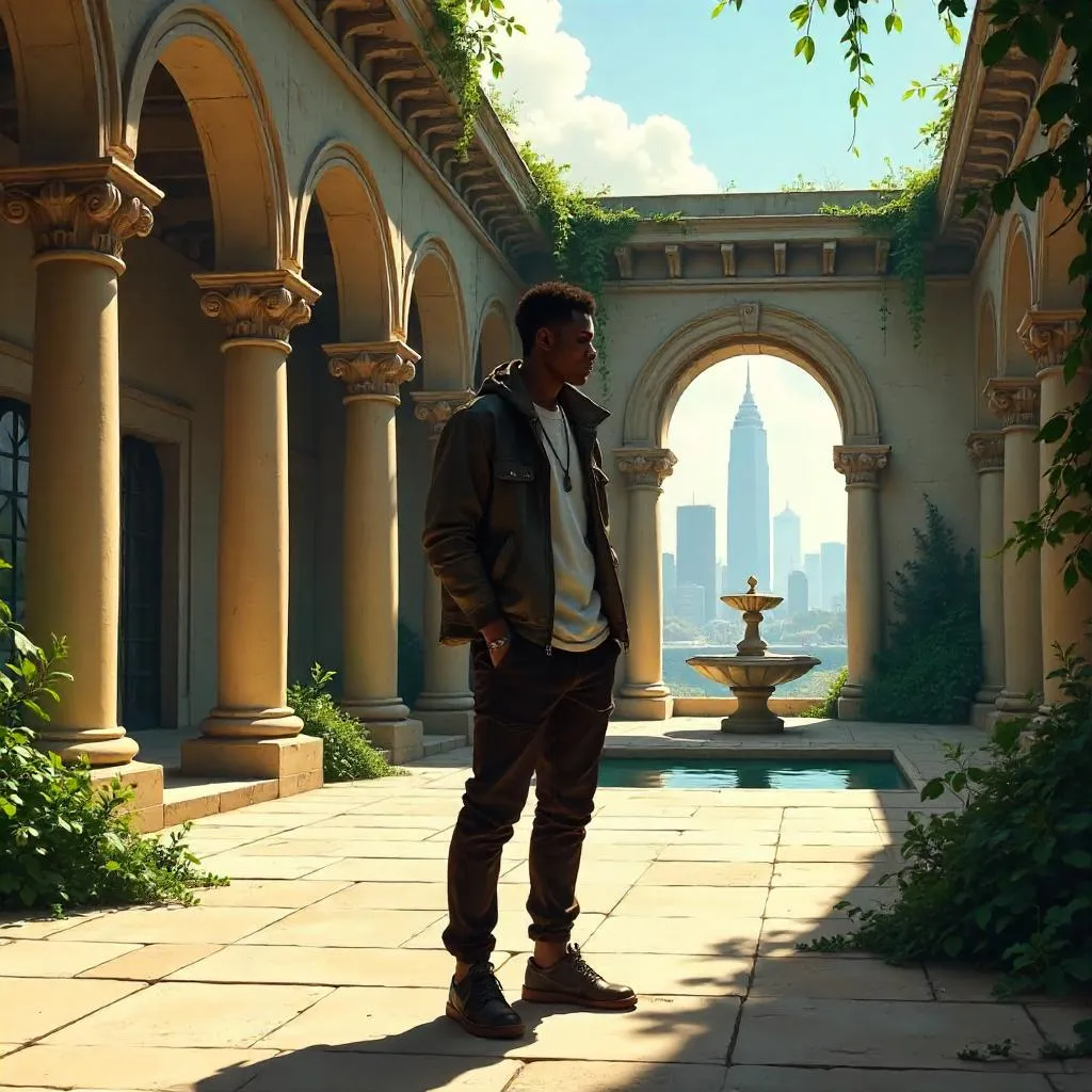 Courtyard Concept Art: Young Black Man
