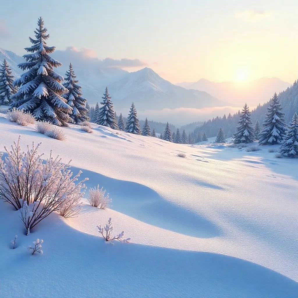 Whispering Winter: Fresh Snow Textures
