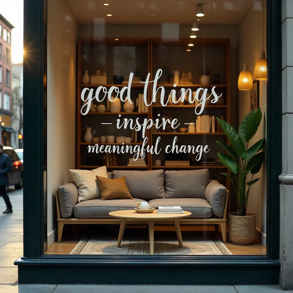 Storefront Window Display: Good Things Inspire Meaningful Change