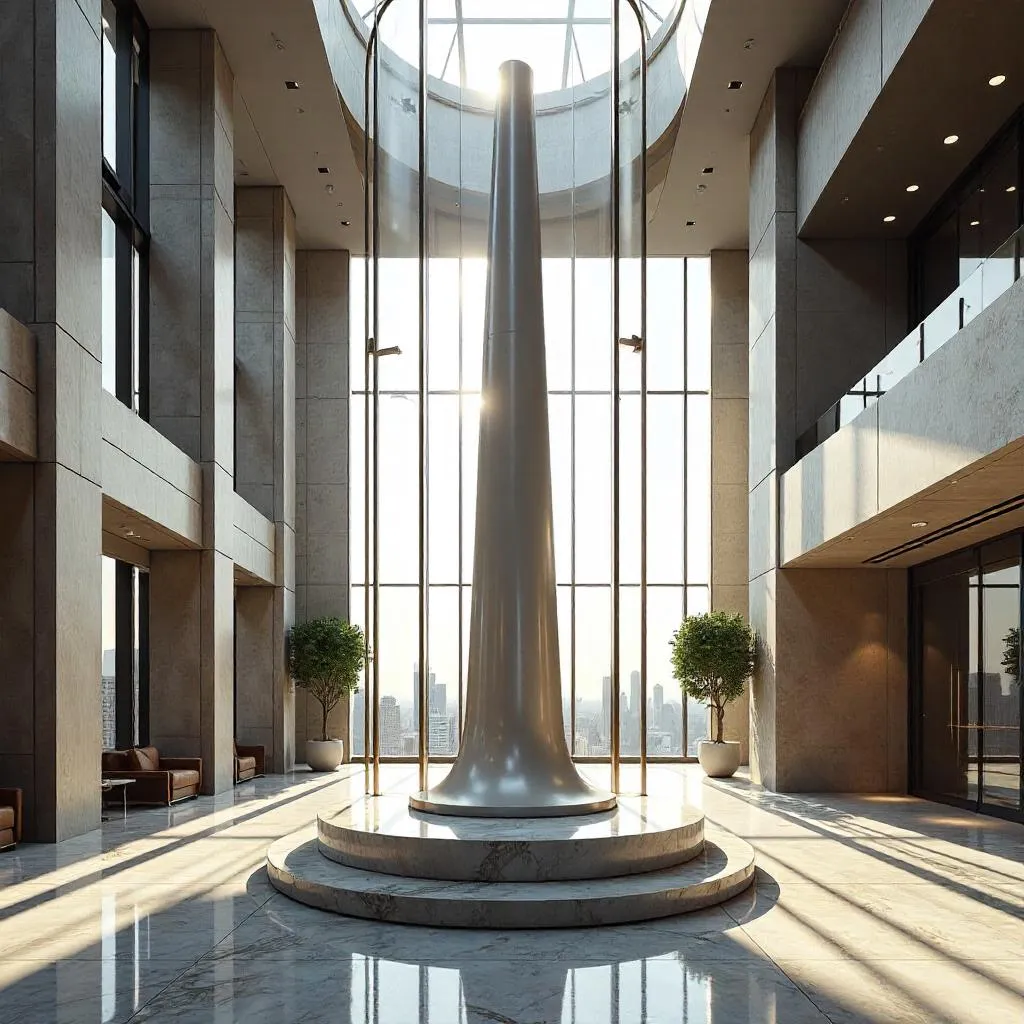 Photorealistic Tower Inside a Skyscraper Atrium
