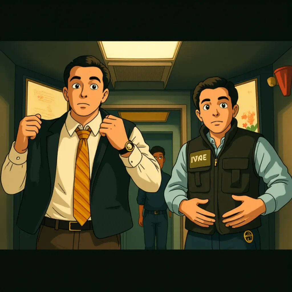 Denzel Washington and Chiwetel Ejiofor in Inside Man (2006) - Anime style