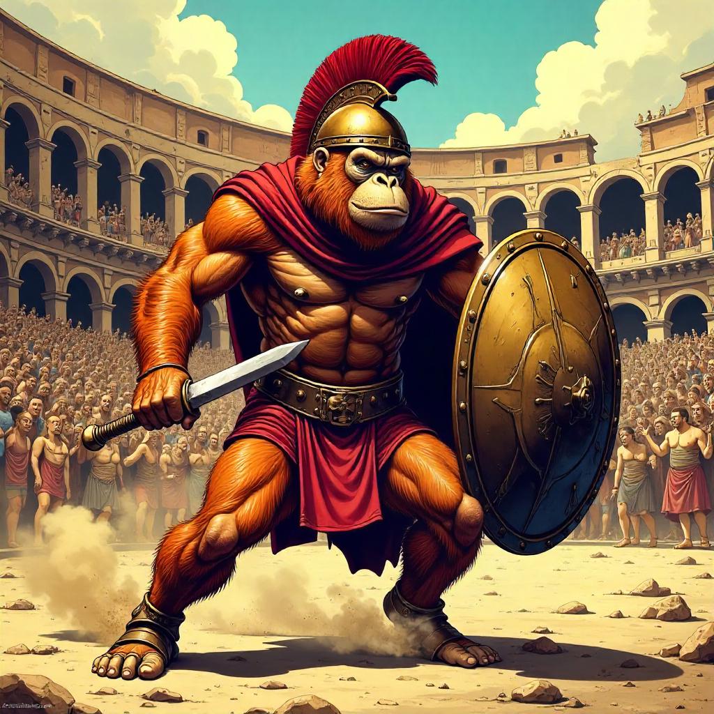 Orangutan Gladiator: Comic-Book Rome Adventure