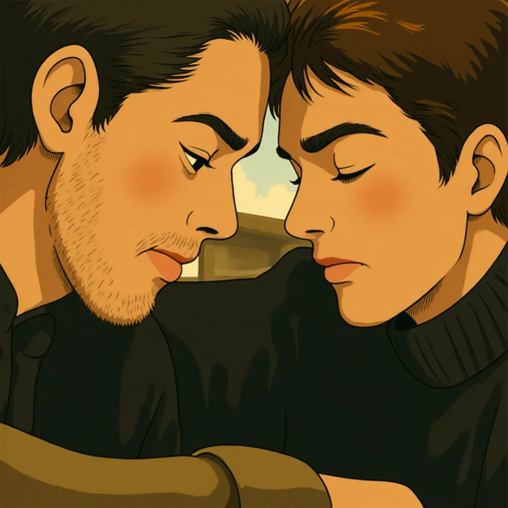 Tom Cruise and Simon Pegg in Mission: Impossible - The Final Reckoning (2025) - Ghibli style