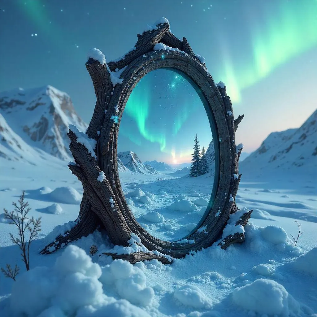 Photorealistic Magic Mirror in the Arctic Tundra