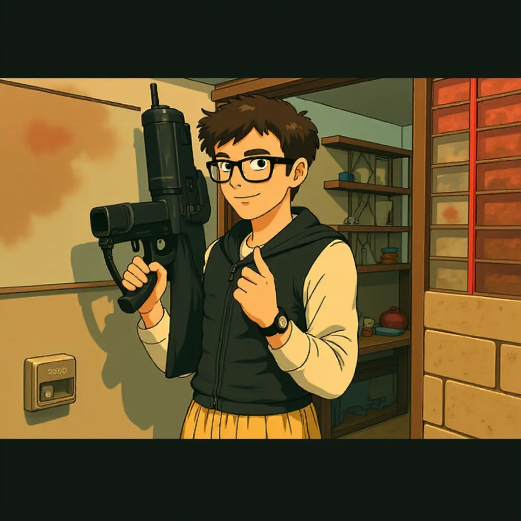 Jack Quaid in Heads of State (2025) - Ghibli style