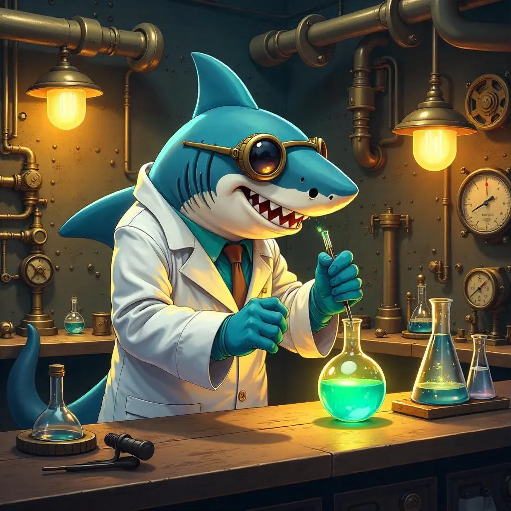 Brass-Lab Shark: Anime Steampunk Laboratory