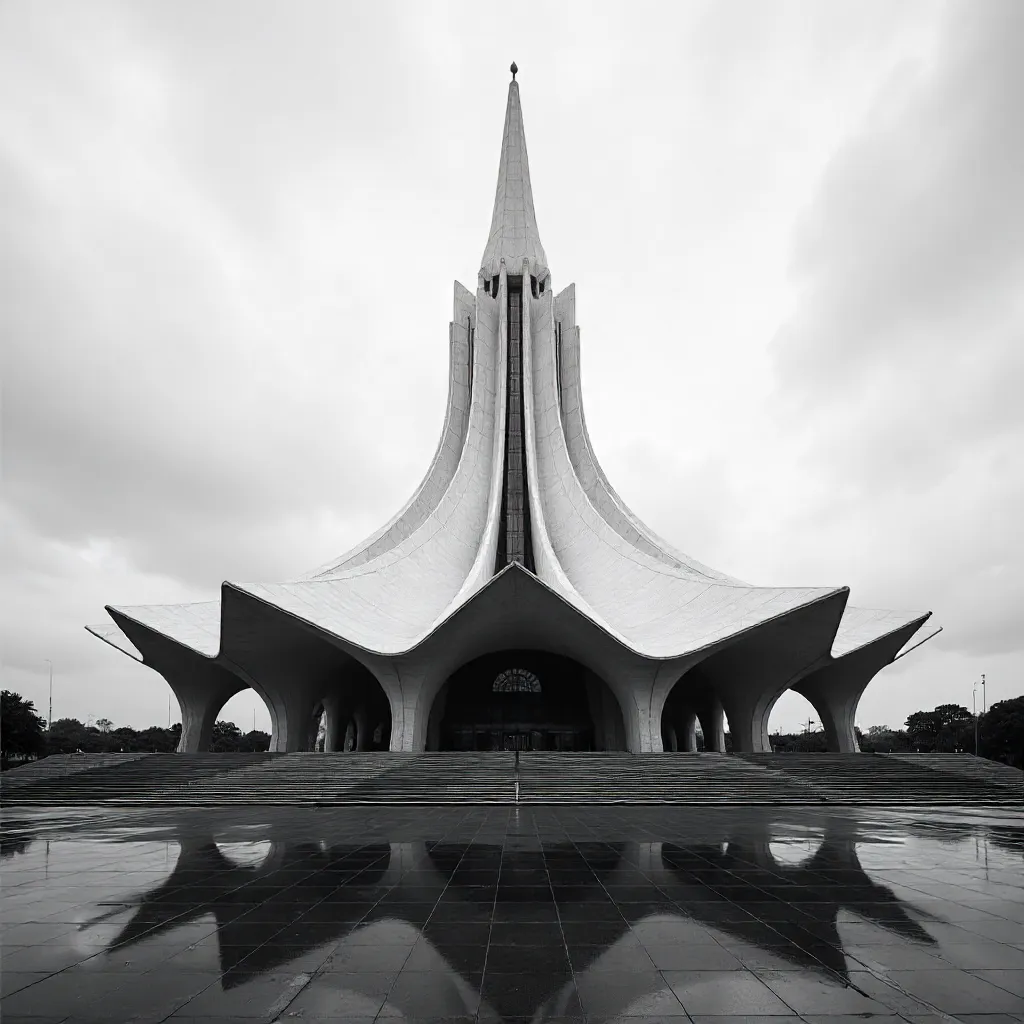 Monochrome Brilliance: Brasília Cathedral
