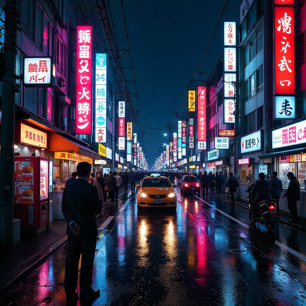 Neon Pulse of Shinjuku Nights