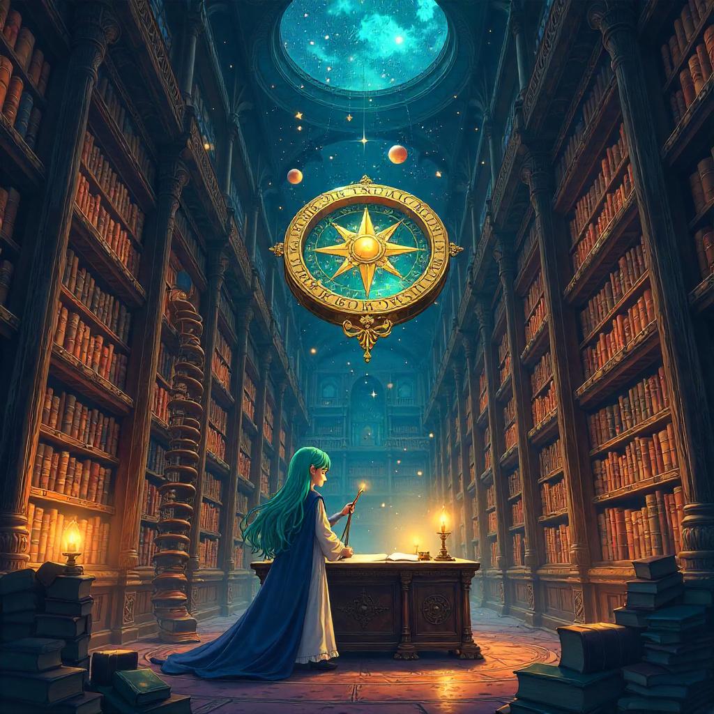 Celestial Compass in the Magic Library