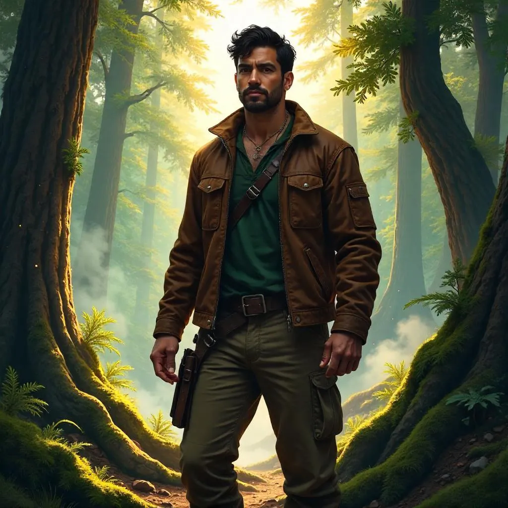 Forest Concept Art: Handsome Latino Man