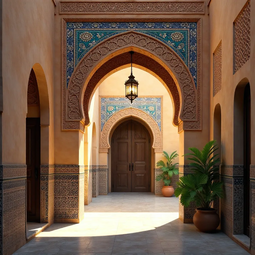 Stunning Moroccan Arch in Fes: Zellij & Muqarnas