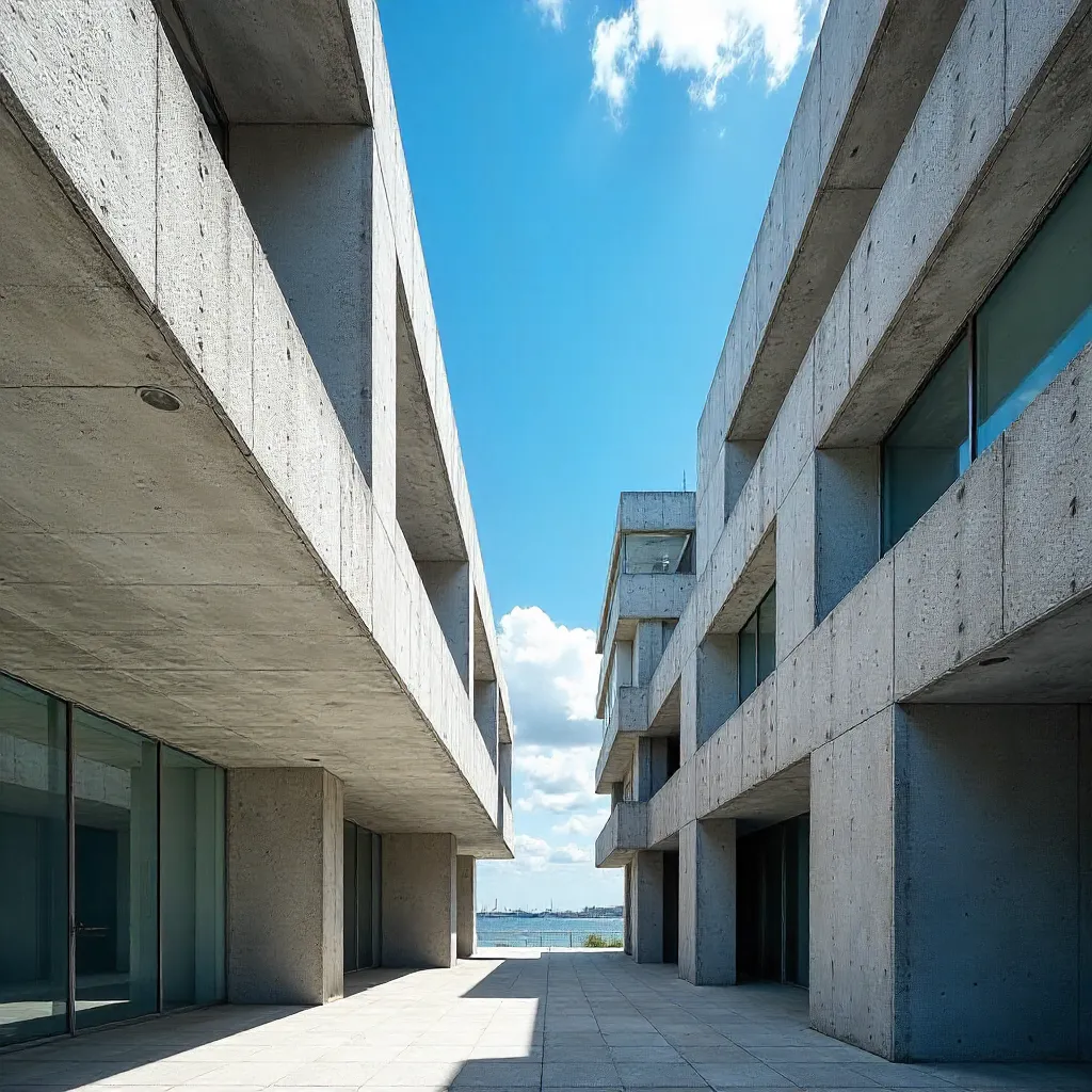 Concrete Abstraction Over Le Havre Sky