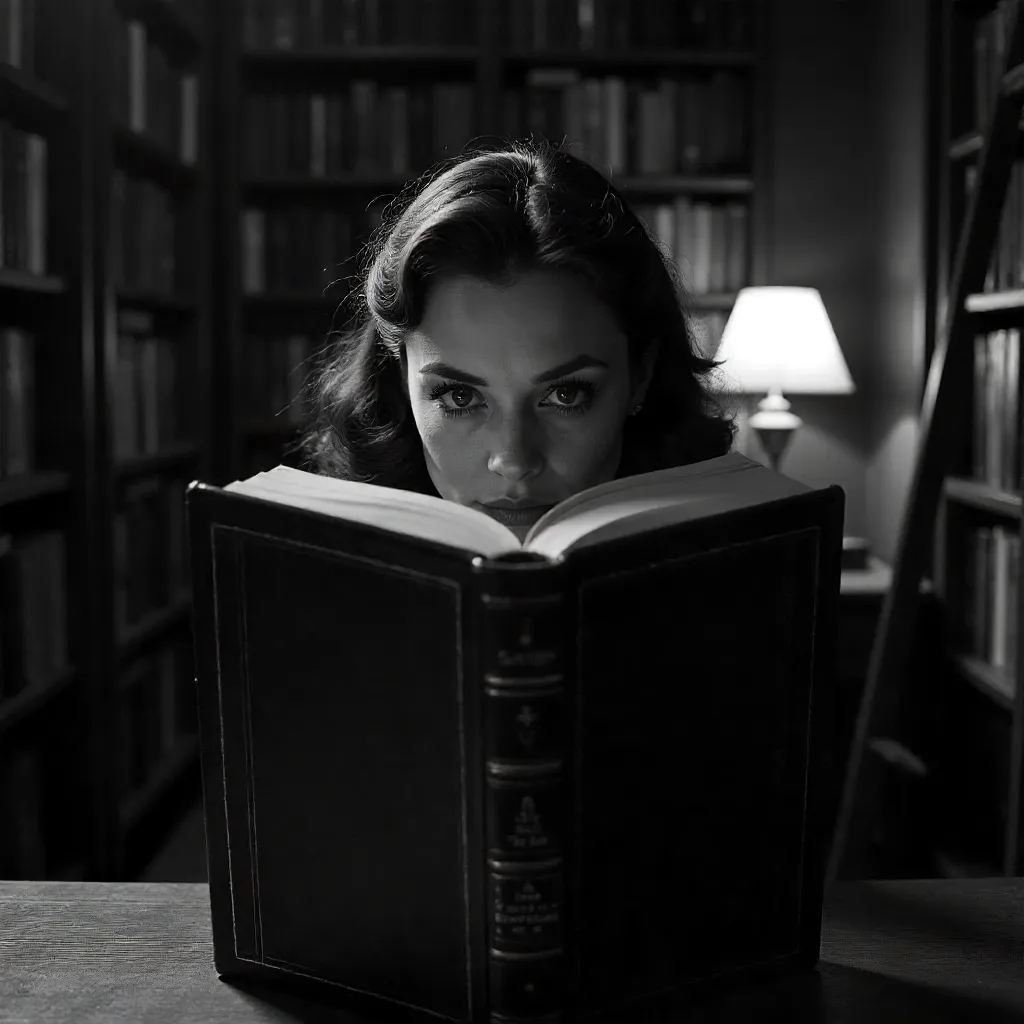 Hiding Behind a Book in a Quiet Library