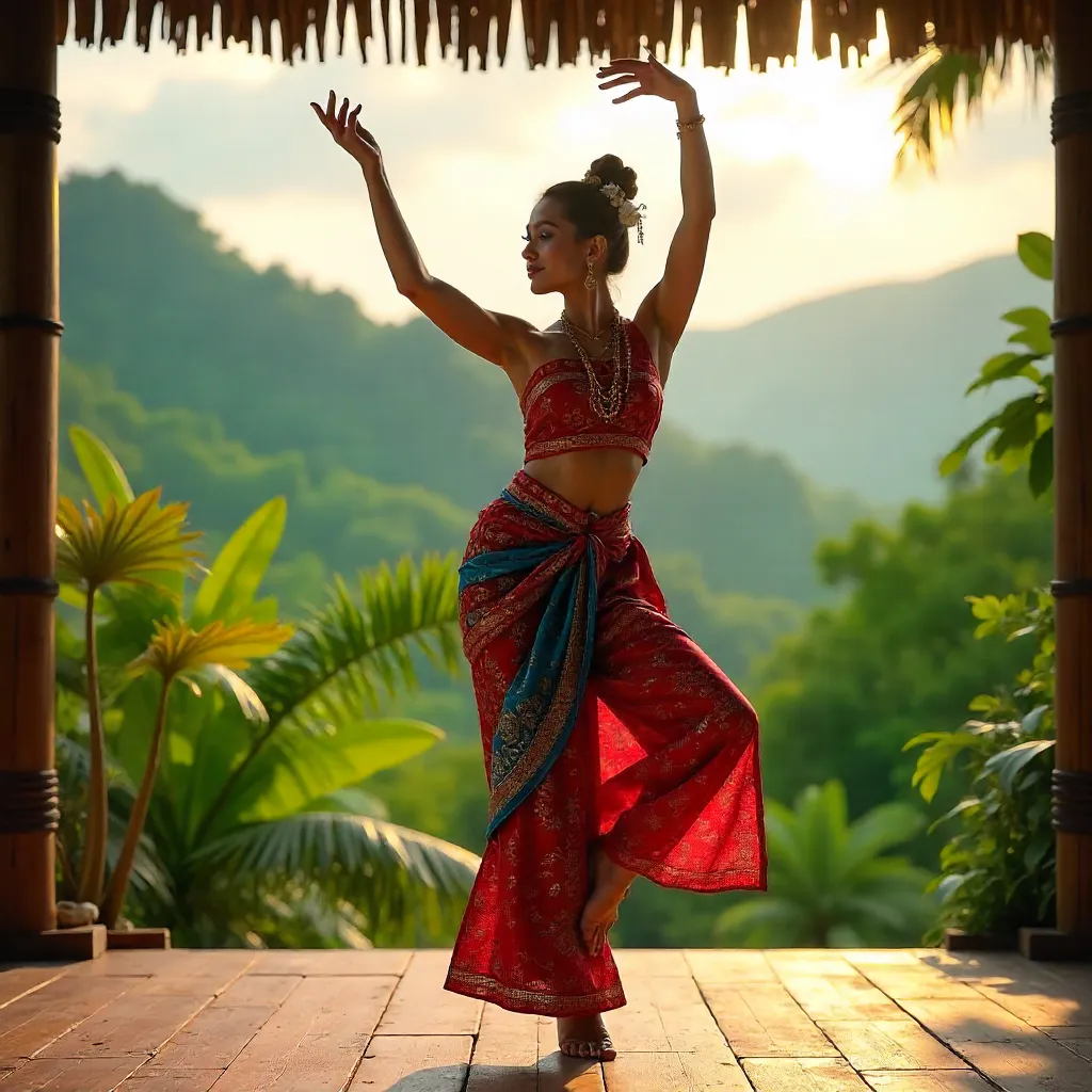 Graceful Sundanese Dancer in West Java Attire