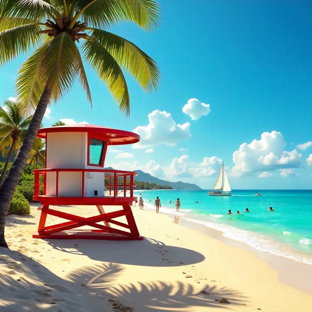 Lifeguard Tower at Magic Island: Sunny Beach Getaway