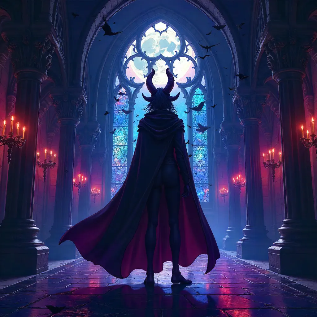 Anime Satyr in a Gothic Vampire Castle