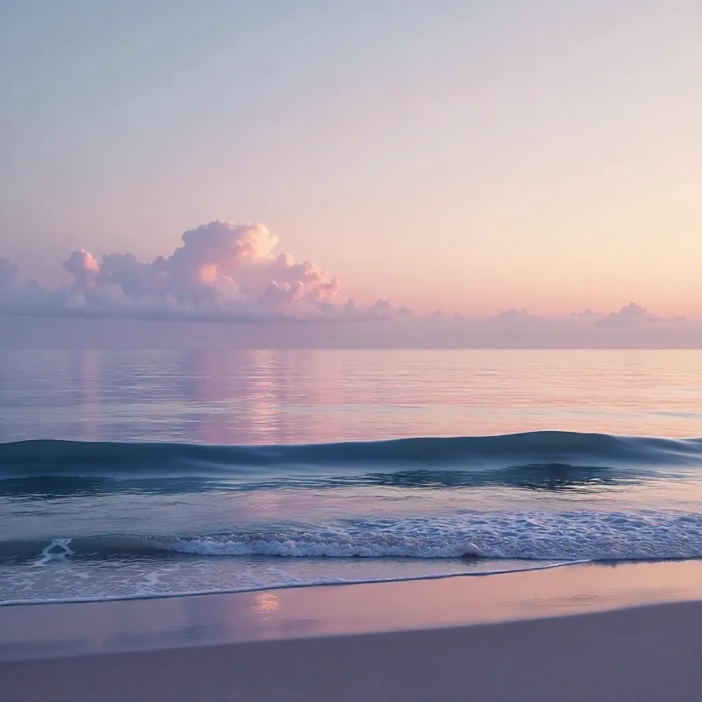 Twilight Calm: Gentle Ocean Waves at Dusk