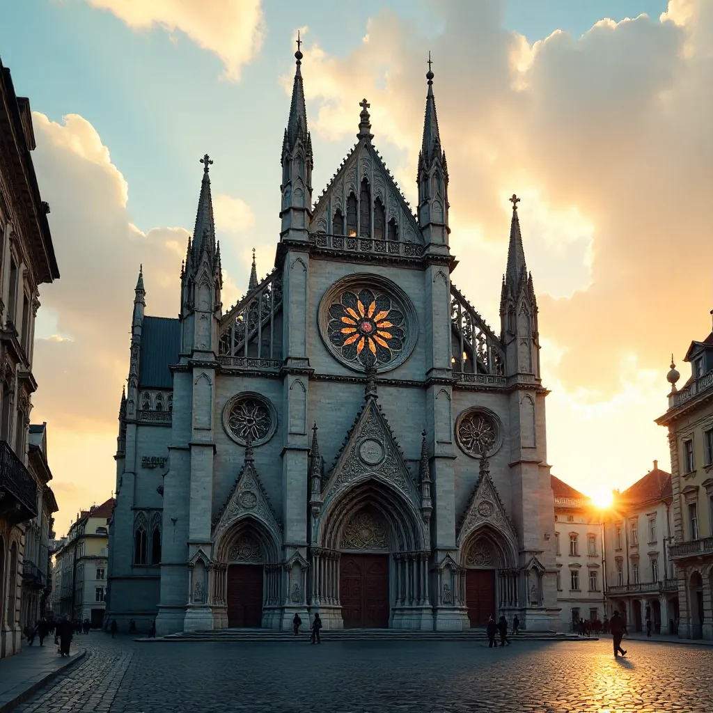 Gothic Revival Cathedral in Novi Sad: Intricate Facades