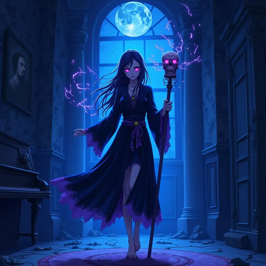 Anime Necromancer in a Haunted Mansion