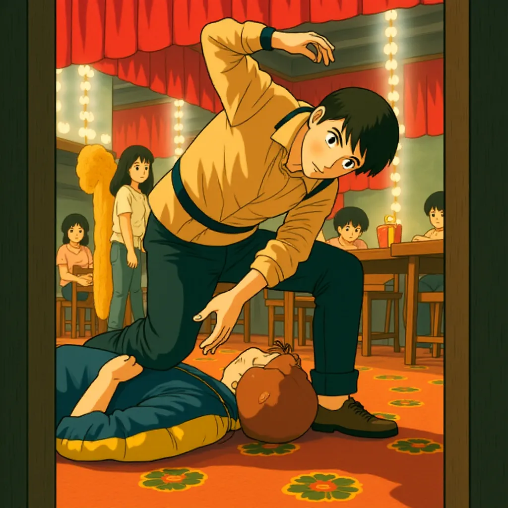 James Biberi and Ryan Gosling in Drive (2011) - Anime style