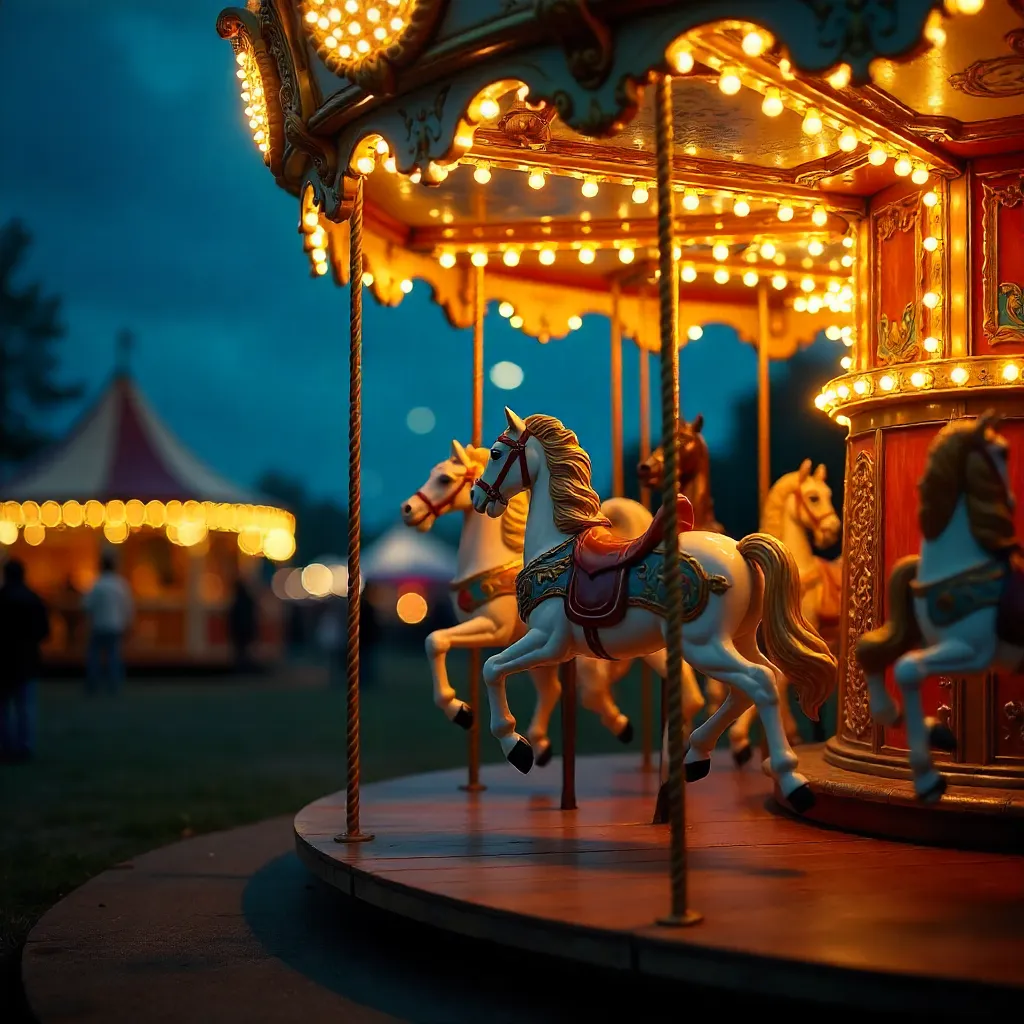 Enchanted Night: A Vintage Carousel of Light