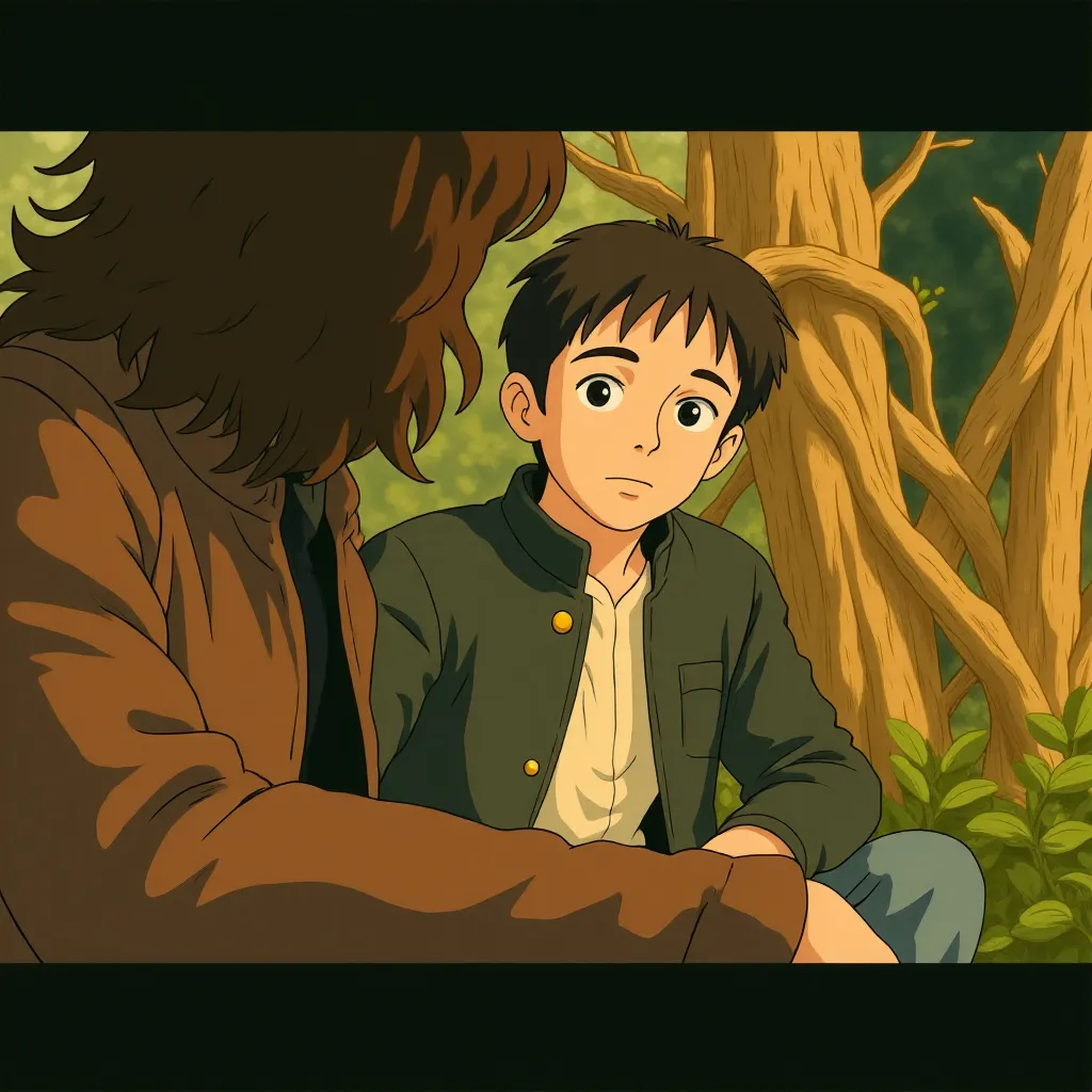 Ralph Ineson and Harvey Scrimshaw in The Witch (2015) - Anime style