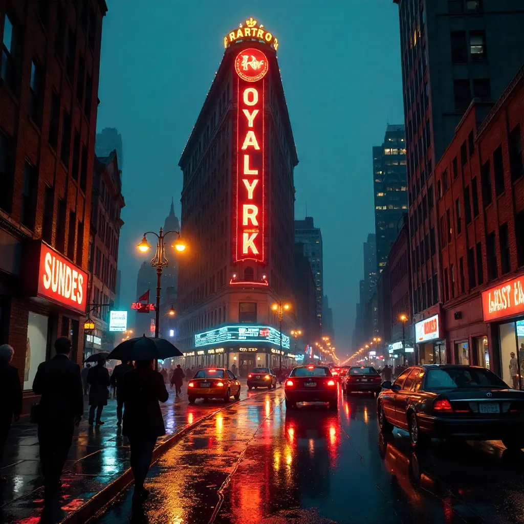 Neon Night on the Royal York Hotel Street
