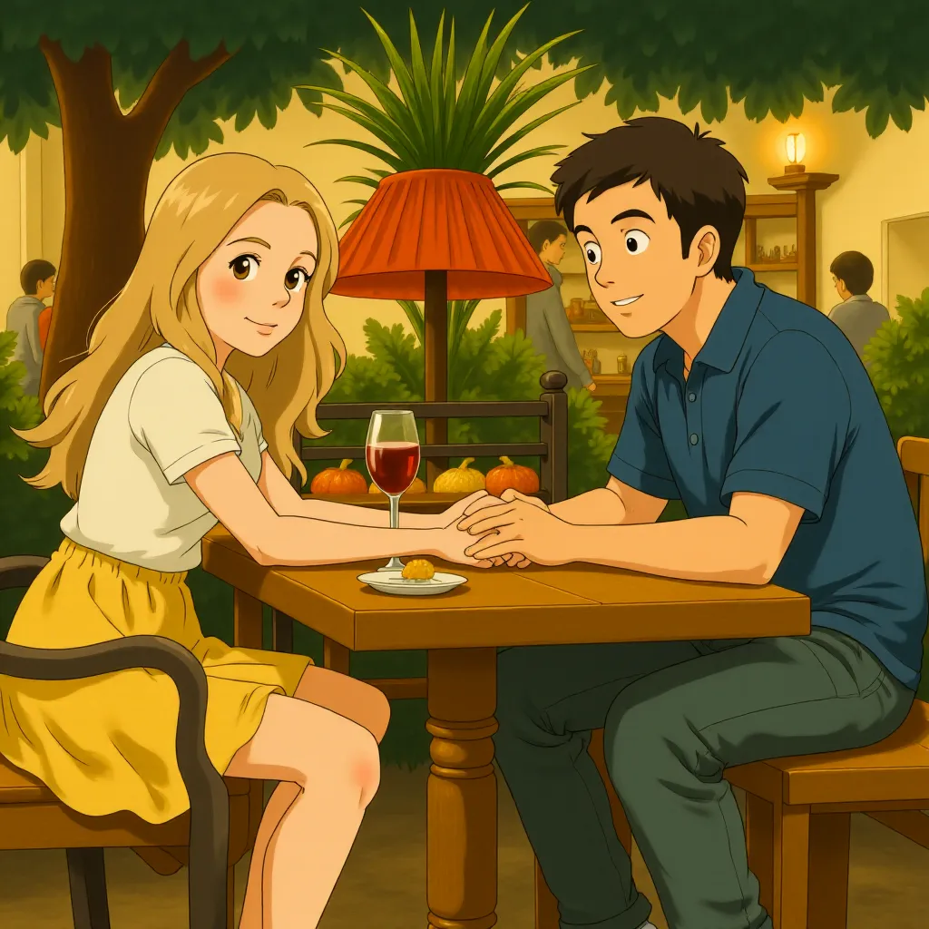 Adam Sandler and Brooklyn Decker in Just Go with It (2011) - Anime style