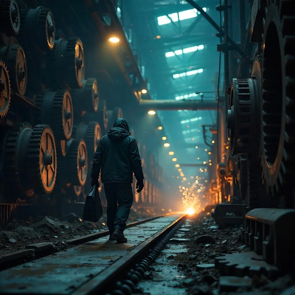 Photorealistic Thief in a Gear Factory
