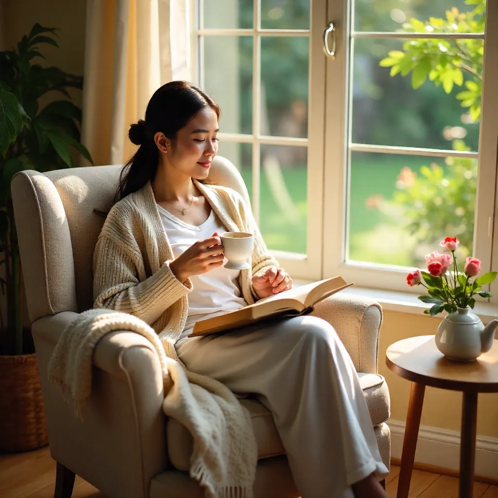 A Quiet Moment by the Bright Window