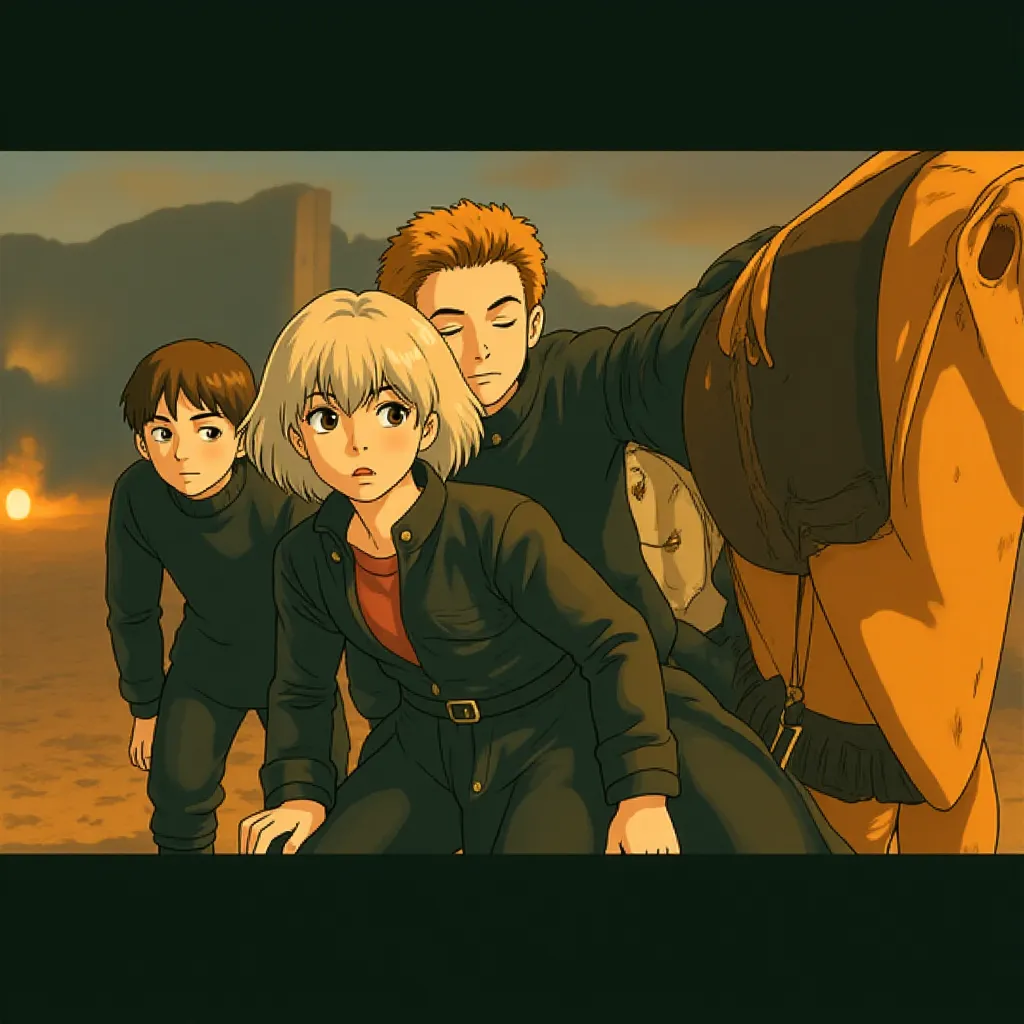 Halle Berry, Shawn Ashmore, and Elliot Page in X-Men: The Last Stand (2006) - Anime style