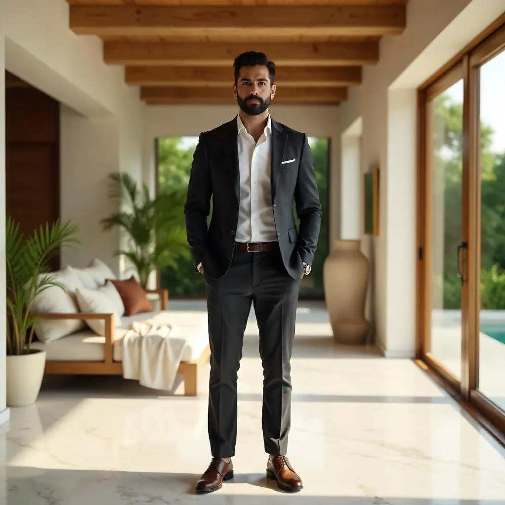 Stylish Latino Man in a Luxe Villa