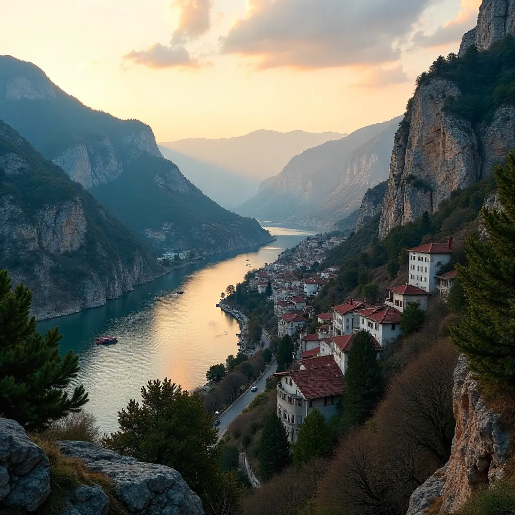 Rugged Amasya Mountains Framing the City Below