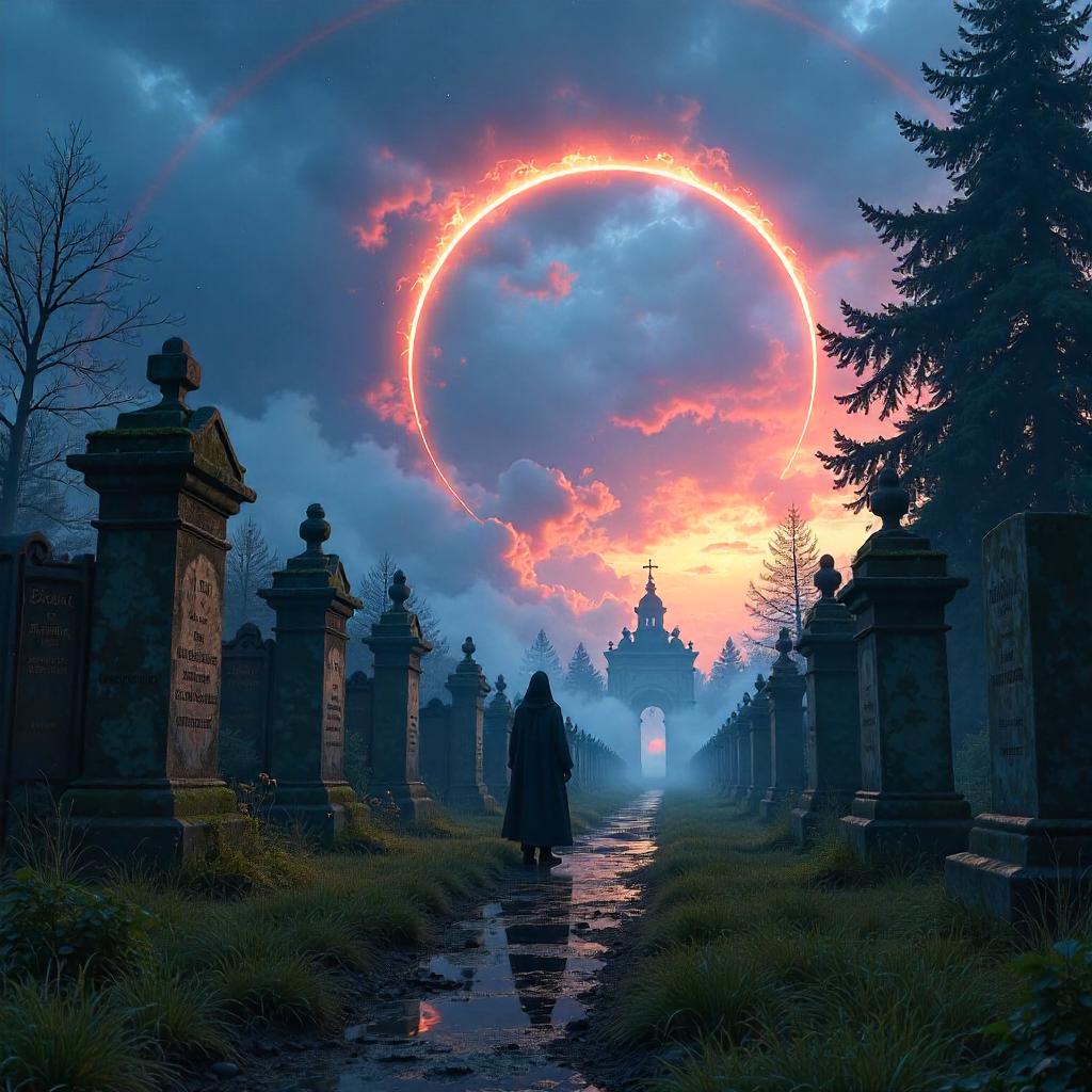 Rainbow in the Graveyard — Concept Art Scene