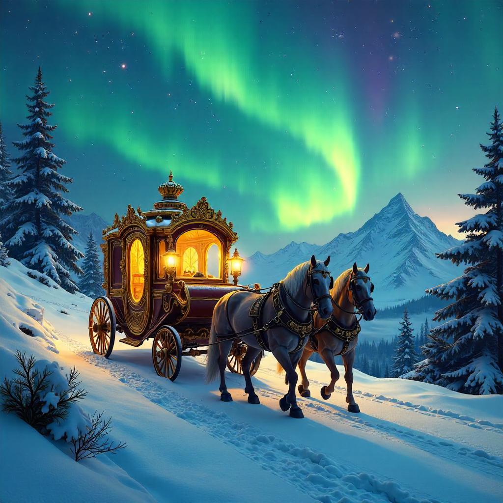 Aurora-lit Carriage: Concept Art