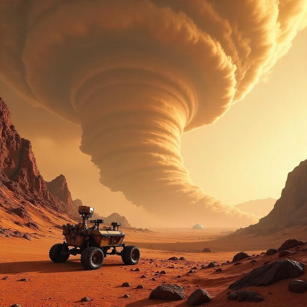 Martian Hurricane: A 3D Dust Storm Render