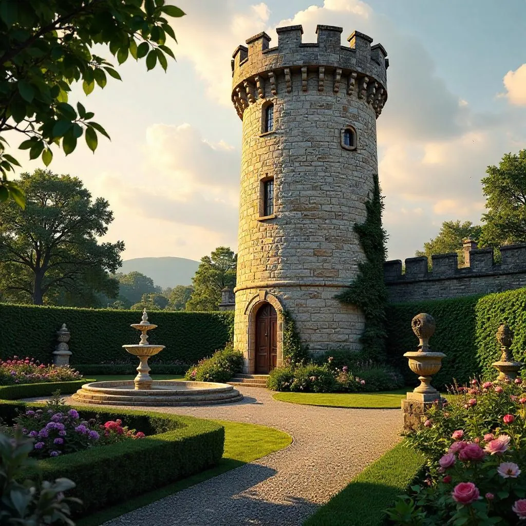 Tower in Castle Gardens — Photoreal Scene
