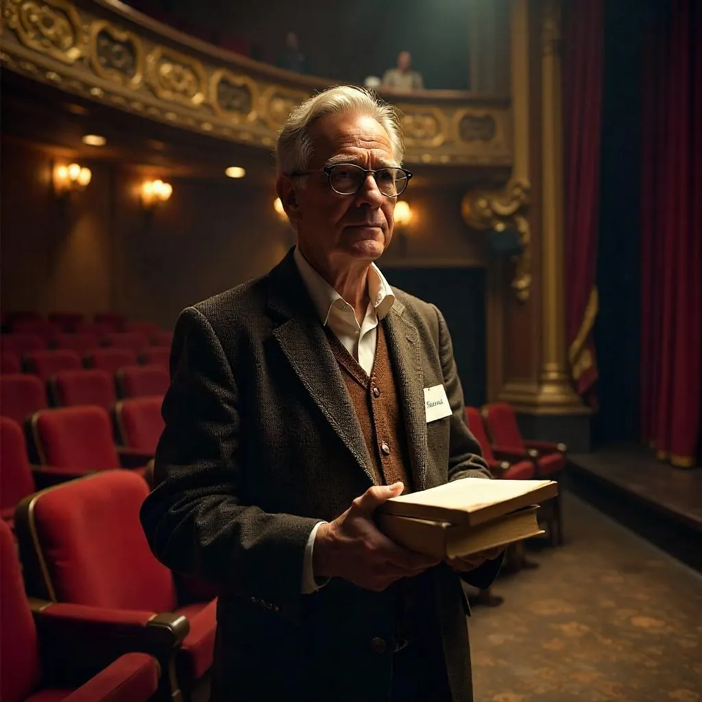 Librarian in a Theatrical Spotlight