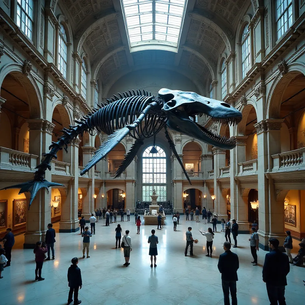 Blue Whale Skeleton in London's Natural History Museum