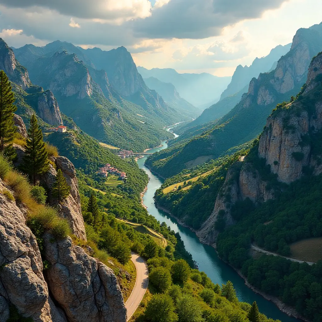 Aerial Majesty over Occitanie’s Rugged Peaks