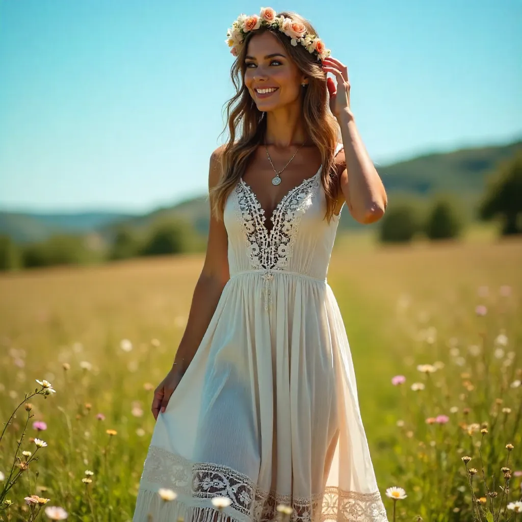 Bohemian Elegance Under a Clear Sky