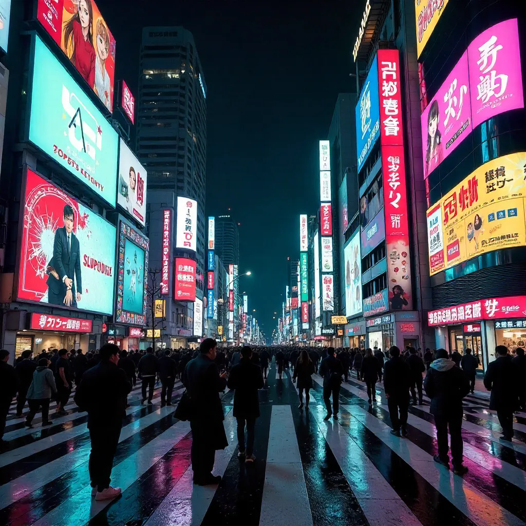 Neon Pulse at Tokyo's Shibuya Crossing