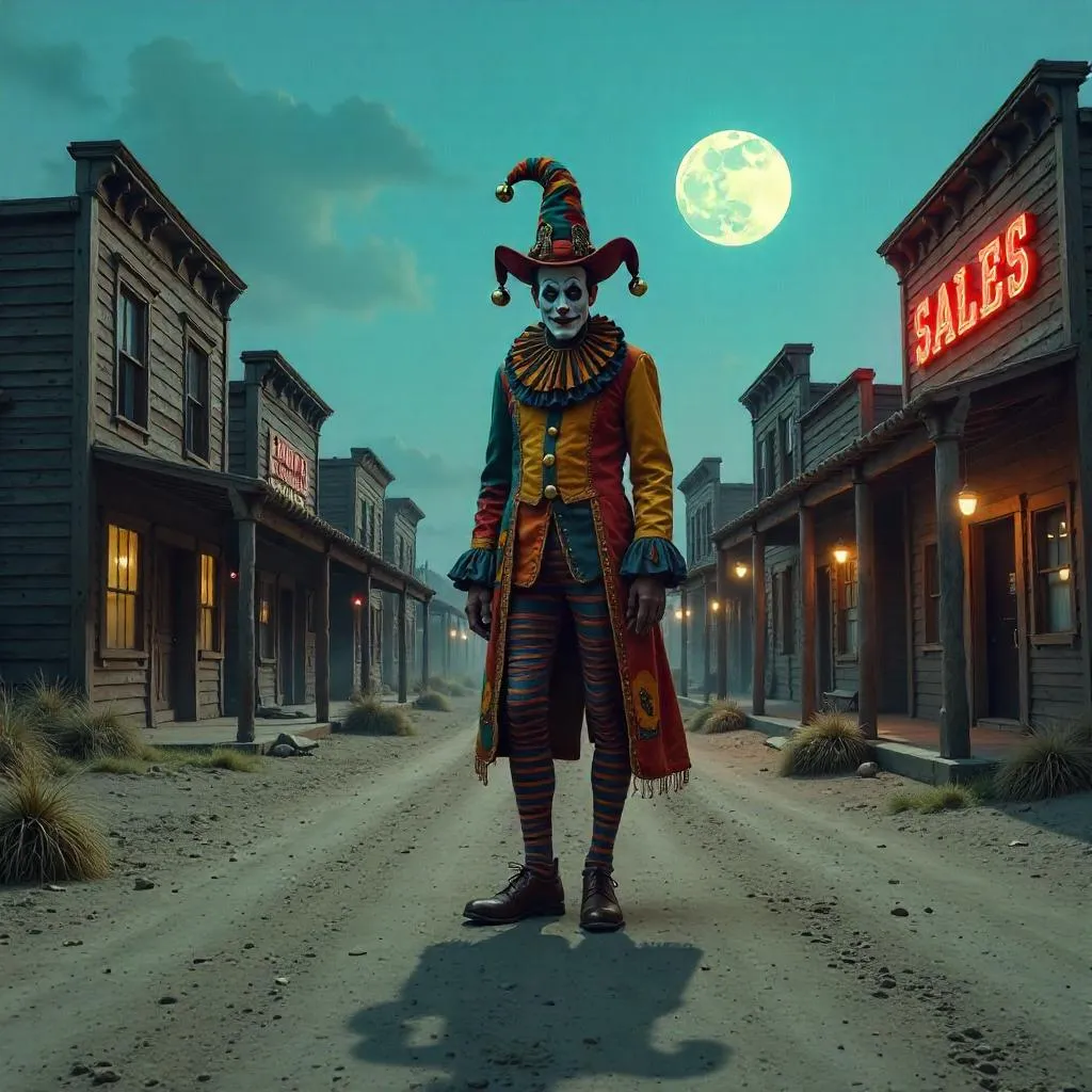 Jester in a Desolate Ghost Town — Concept Art