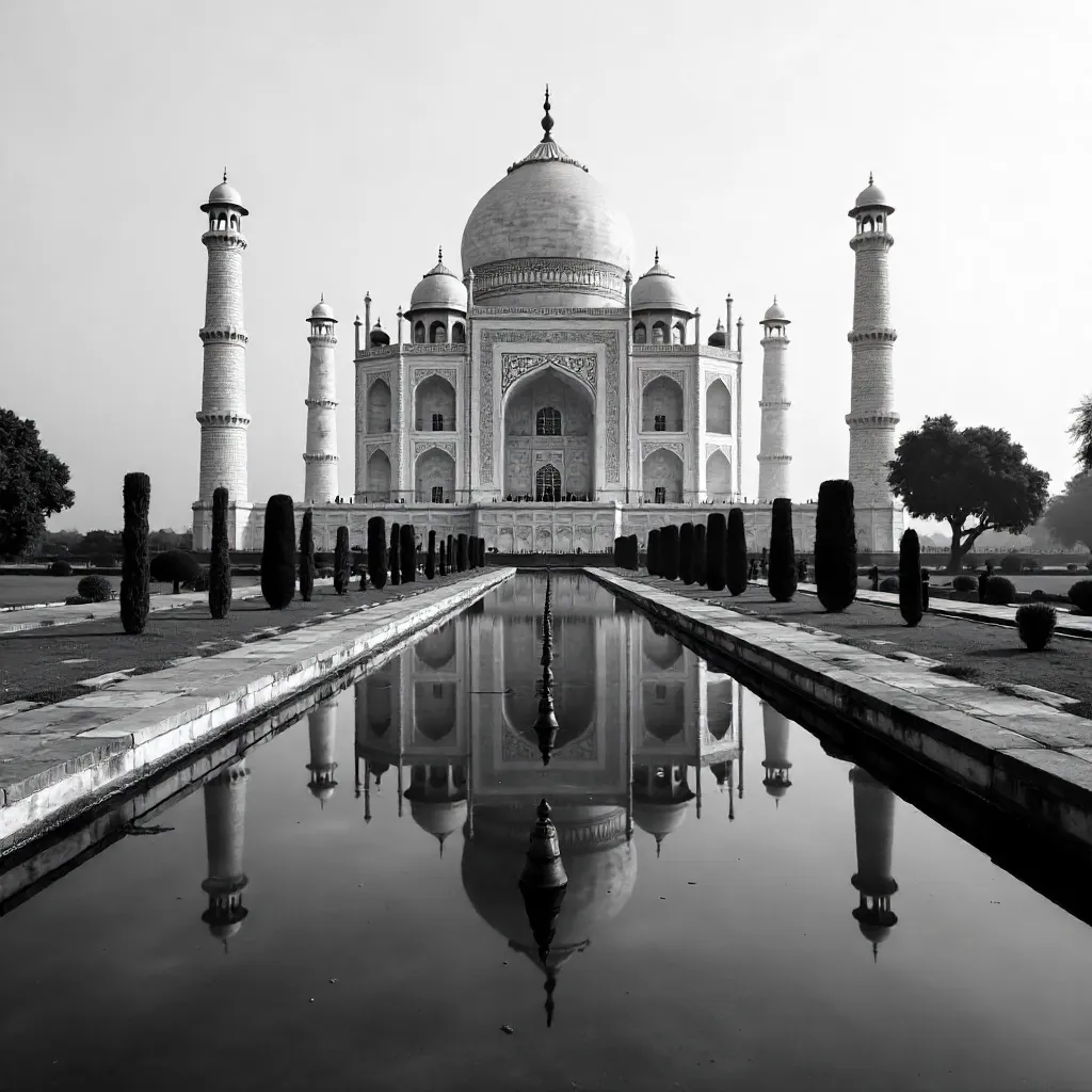Timeless Monochrome Taj Mahal, Agra